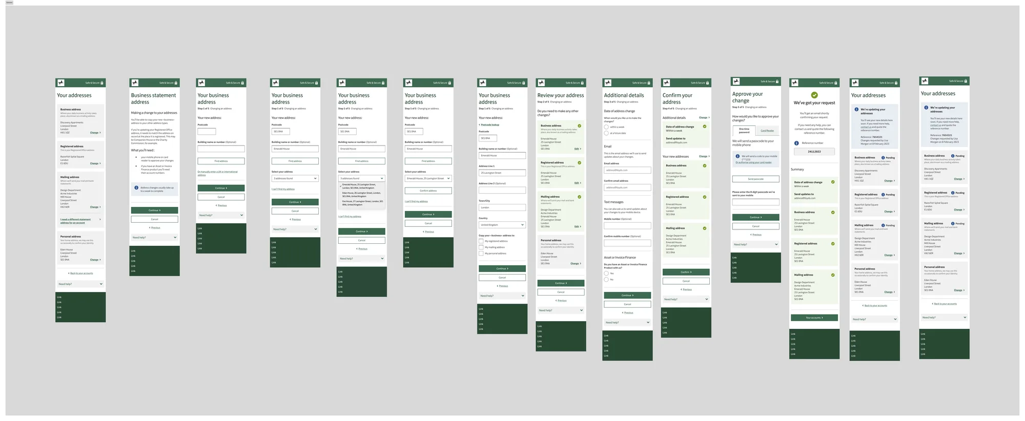 COBA mobile journey — previous design system