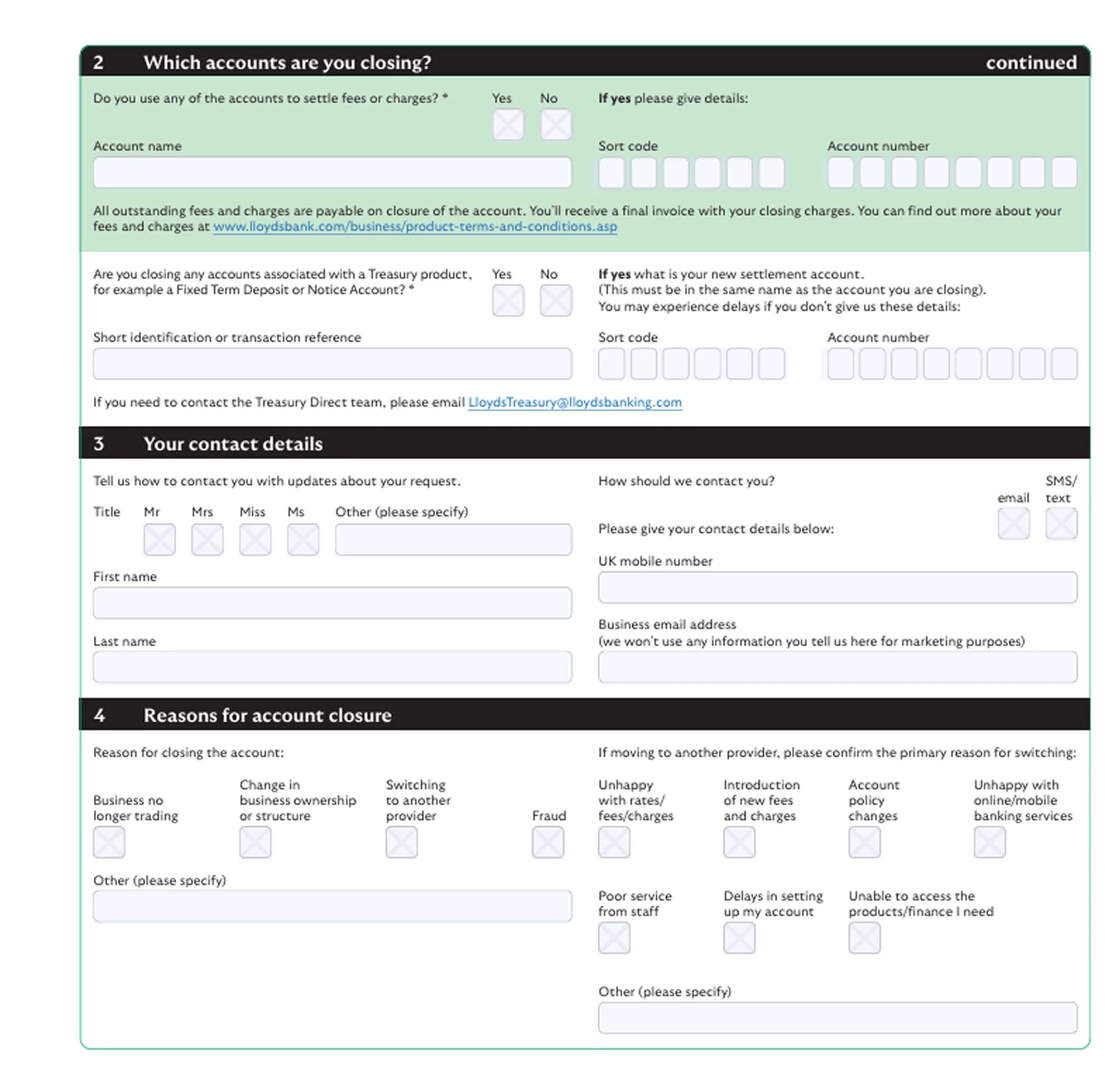 Offboarding paper form — page 2